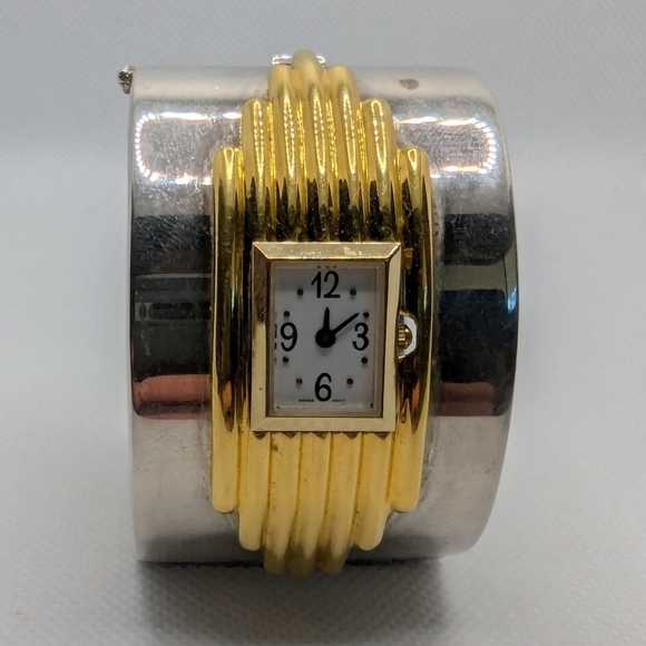Jewelry - Gold and Silver Cuff Watch